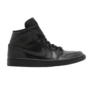 Кроссовки Air Jordan Wmns Air Jordan 1 Mid 'Triple Black', черный