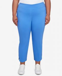 Брюки-капри большого размера, обязательно синие, однотонные, из эластичной ткани HEARTS OF PALM, Royal