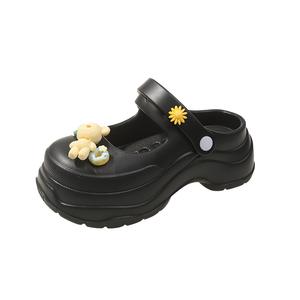 Детские тапочки для подростков с нескользящей амортизацией, износостойкими, дышащими подошвами и низким верхом Marcolor, черный