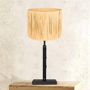 Настольная лампа Steinhauer Stang Pflanzengras Typ D, алюминий / растительная трава - черный - 1-пламенный