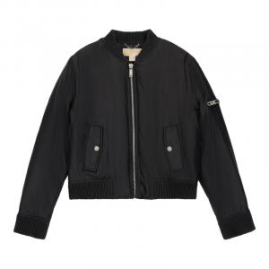 MICHAEL KORS Атласная бомбер-куртка с эффектом лака, Black