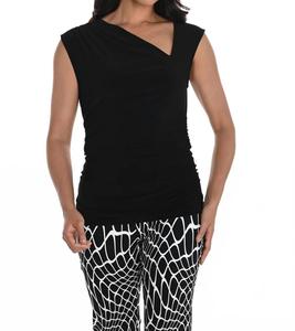 Черный вязаный топ без рукавов Frank Lyman