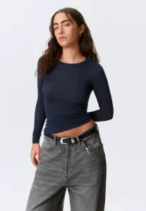 Топ с длинными рукавами Weekday, Blue Dark