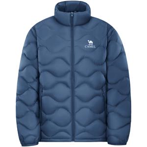 Пуховик мужской с воротником стойкой Moderate CAMEL, серый azure синий