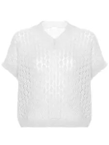 Топ с V-образным вырезом Eleventy, серый