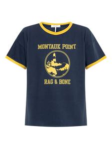 Футболка с графическим принтом Montauk Point rag & bone, синий
