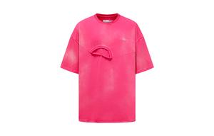 Деконструированная хлопковая футболка Feng Chen Wang, красный