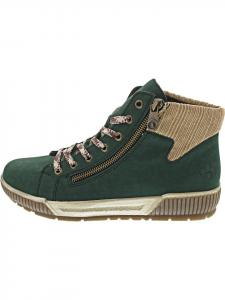 Rieker Зеленые ботильоны на шнуровке