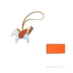 HERMES Кожаный кулон унисекс Haze Blue Tea Brown Copper Red, Blue