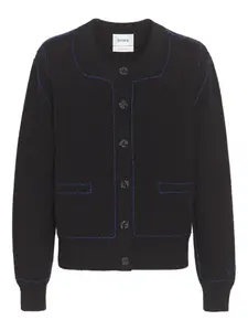 Кардиган с контрастной строчкой Barrie, черный