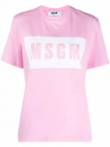 Футболка с логотипом MSGM, розовый