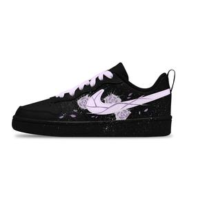 Court Borough Rose Jade нескользящие низкие детские скейтбординг кроссовки unisex Nike, черный