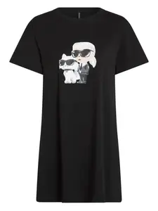 Пижамное платье Ikon с короткими рукавами KARL LAGERFELD, черный