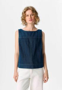 Блуза Object Blouse, Dark Medium Blue Denim/Blue Denim
