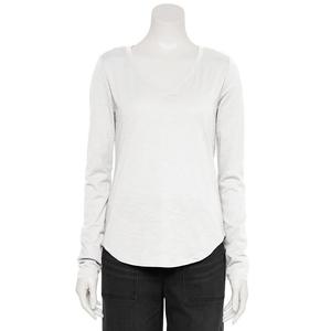 Женская футболка Sonoma Goods For Life Adaptive на каждый день с длинными рукавами и v-образным вырезом, цвет Vital White