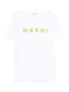 Футболка с принтом логотипа Marni, белый