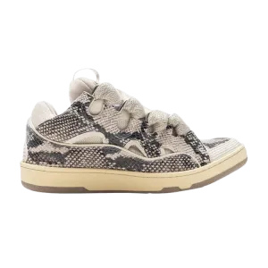 Кроссовки Lanvin Curb Sneakers Beige Python, кремовый