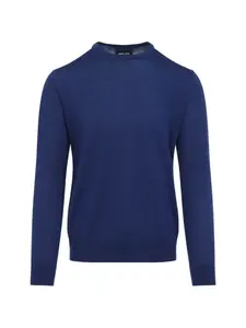 Свитер с круглым вырезом Giorgio Armani, синий