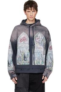 Худи в сине-пестром стиле Who Decides War, фиолетовый