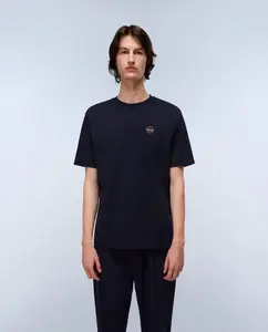 Мужская футболка темно-синего цвета с короткими рукавами Napapijri