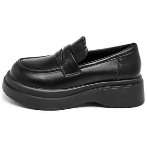 AGSDON Женские лоферы бежево-абрикосовые с черным, цвет Black