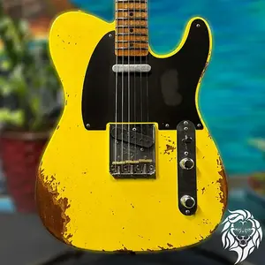 СНИЖЕНО! Fender Custom Shop 1952 Telecaster Heavy Relic Big U Graffiti Yellow R128069
