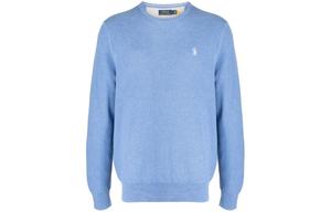 Поло пони хлопковый джемпер Polo Ralph Lauren, светло-голубой