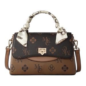 Полиуретановая сумка через плечо, городская сумка, повседневная женская сумка на плечо разноцветная MEXICAN, лунно-белая