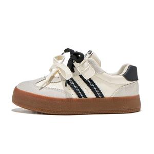 Детские кроссовки для скейтбординга с защитой от ударов, износостойкие, легкие, амортизирующие, сбалансированные Babaya, бежевый/черный