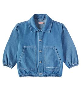 Джинсовая куртка с логотипом Tinycottons, Light Blue Denim