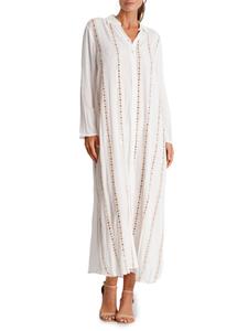 Платье-макси с вышивкой La Moda Clothing, белый