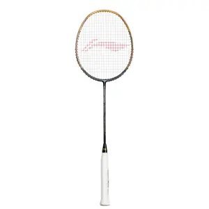 LINING Ракетка для бадминтона Wind Blade 600, скоростной тип, увеличенная скорость замаха, продвинутый уровень, 4U/G5, оранжевый черный