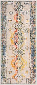 Ковер SAFAVIEH, 67 x 153 см, Crystal Collection, Light Grey & Orange, дизайн Boho Tribal Distressed, не линяет, прост в уходе, идеален для помещений с высокой проходимостью: прихожая, гостиная, спальня (CRS517F)