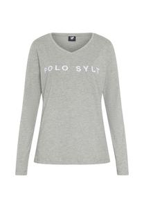 Футболка с дизайном этикетки POLO SYLT, цвет Neutral Gray Melange