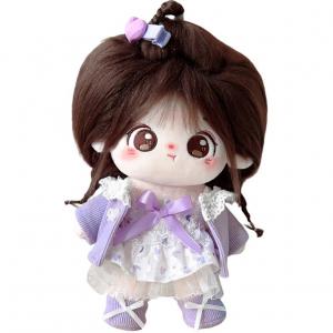 Скелет с обратимыми нарядами хлопковая кукла ежегодная кукла плюшевая кукла 20см высота MENGWAGONGDIAN, сирень