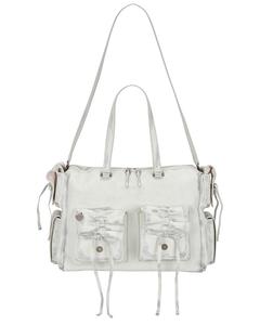 Многосекционная Сумка-тоут Acne Studios, White & Grey