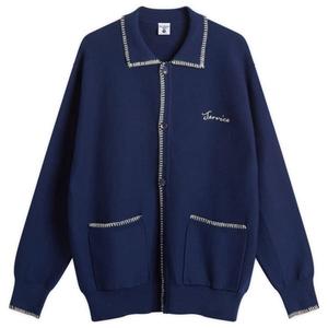 Кардиган, связанный узором «одеяло» Service Works, темно-синий