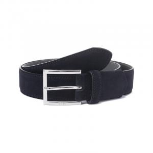 HUGO BOSS Кожаный ремень из замши мужской темно-синий 3.5 см, Dark Blue