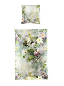 Постельное белье из мако-сатина Токио зеленого цвета Irisette, 155 x 220 + 80 x 80 см