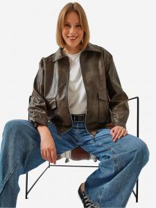 Bianco Lucci Куртка для межсезонья в коричневом цвете