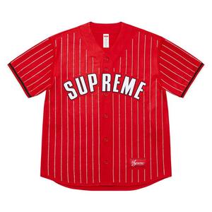 Джерси Supreme Rhinestone Stripe Baseball Jersey, Red