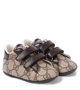 Кроссовки Baby Ace GG из ткани Gucci Kids, Beige-Ebo.Rb/Coc/Coc