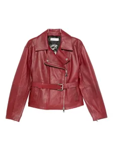 Асимметричная кожаная куртка Patrizia Pepe, красный
