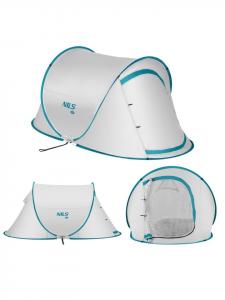 COFI 1453 Автоматическая кемпинговая палатка NILS - 220×120 см, с защитой от УФ-излучения, серого цвета