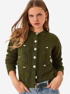 Bianco Lucci Кардиган из трикотажа в светло-зеленом и темно-зеленом цветах