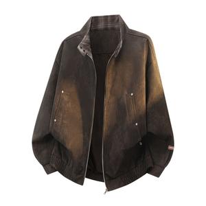 Куртка Unisex Stand Collar Moderate Workwear WARRIOR, темно-коричневый[free diy badge]