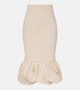 Камилла плиссированная миди-юбка из смесового льна Simkhai, песочный