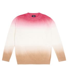 Свитер из натуральной шерсти с эффектом «омбре» Il Gufo, оранжевый