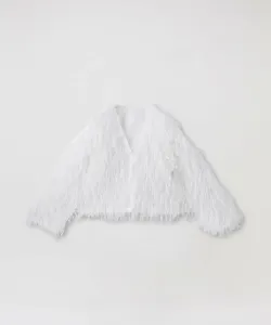 Куртка из жаккардовой ткани с перьями Loveless, цвет White 2