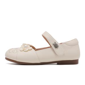 Детская кожаная обувь Детская BOBDOG, экрю